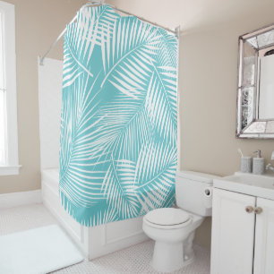 Palm Leaves on Turquoise 