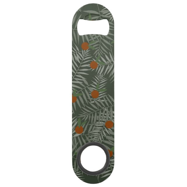Palm Leaves & Oranges Bar Key (Front)