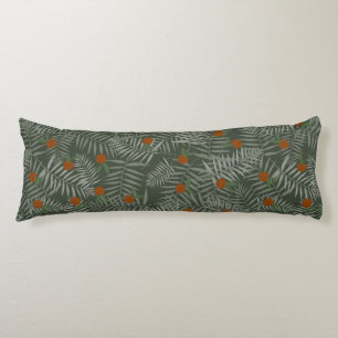 Palm Leaves & Oranges Body Pillow