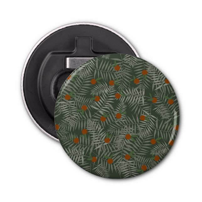 Palm Leaves & Oranges Bottle Opener (Front)