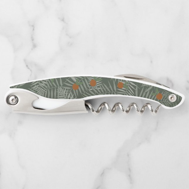 Palm Leaves & Oranges Corkscrew (Front)