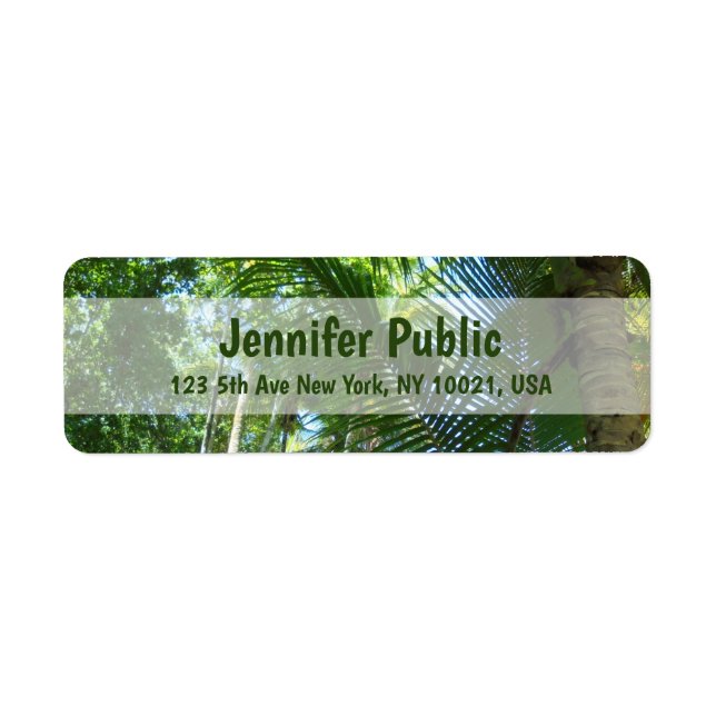Palm Leaves Palms Nature Template Return (Front)