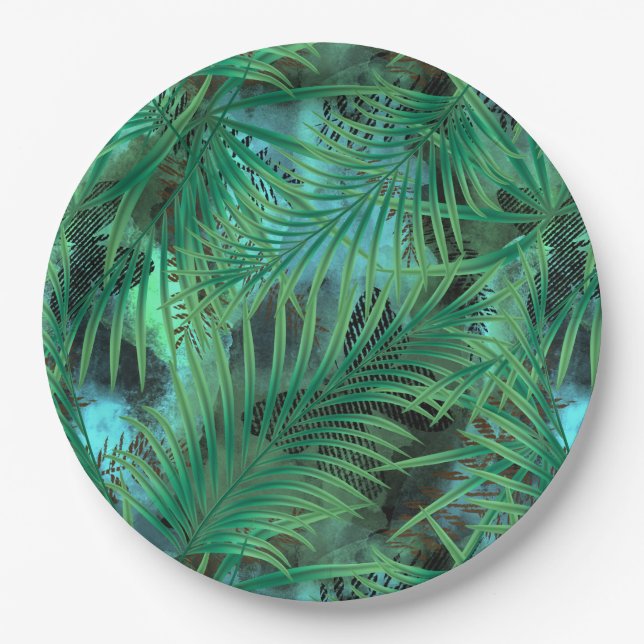 Palm leaves . paper plate (Front)