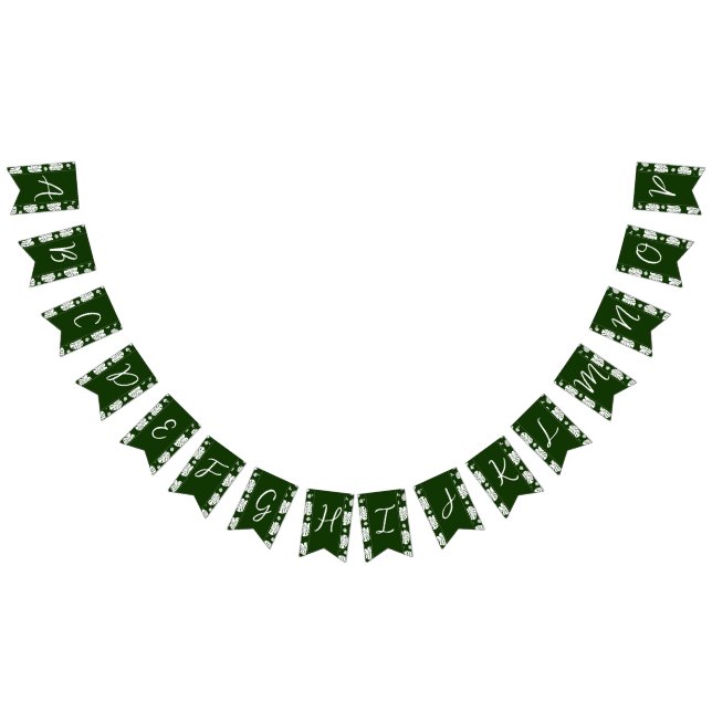 Palm Leaves Pattern bunting banner (All)