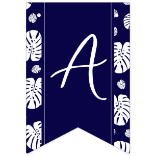 Palm Leaves Pattern bunting banner