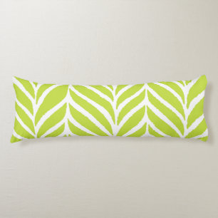 Palm Leaves Pattern Chartreuse Green Body Pillow