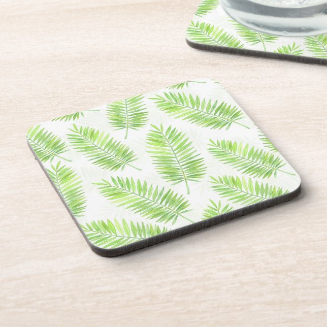 Palm leaves pattern coaster (Left Side)