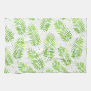 Palm leaves pattern kitchen towel