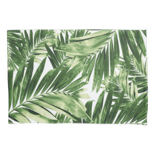 Palm Leaves Pattern Love #2 #tropical #wall #decor Pillowcase