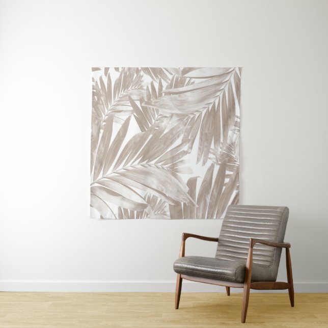 Palm Leaves Pattern Love #4 #tropical #wall #decor Tapestry (In Situ)