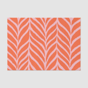 Palm Leaves Pattern Orange and Pink Tissue Paper