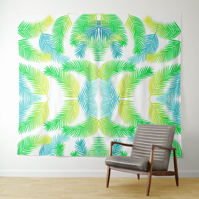 Palm leaves pattern tapestry (In Situ (Horizontal))
