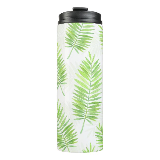 Palm leaves pattern thermal tumbler (Front)