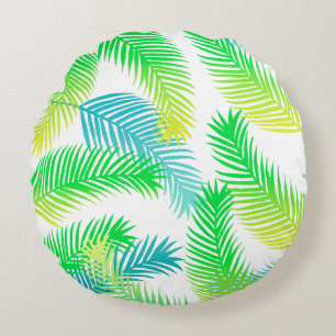 Palm Leaves Pattern Throw Pillow – Tropical