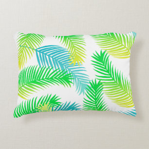 Palm Leaves Pattern Throw Pillow – Tropical