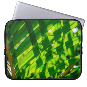 Palm Leaves Plaid, Kapaa, Kauai, Hawaii Wetsuit Laptop Sleeve