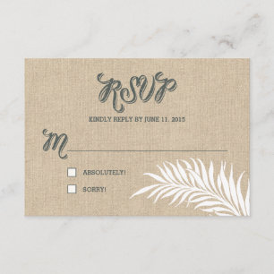 Palm Leaves RSVP /Wedding Response Cards