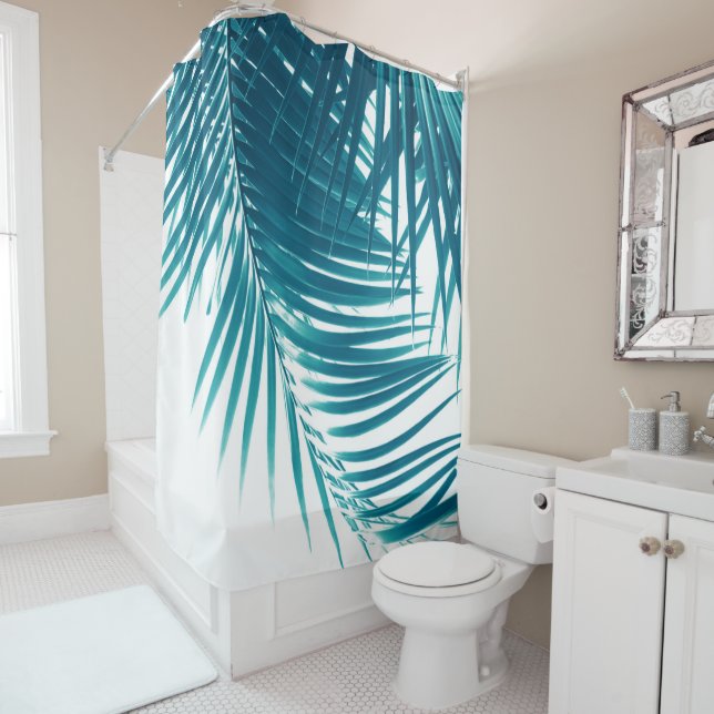 Palm Leaves Teal Blue Vibes #1 #tropical #decor  (In Situ)