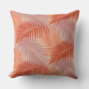 Palm leaves throw pillow