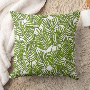 Palm leaves throw pillow