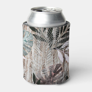 Palm leaves, tree, tropical, Botanical Can Cooler
