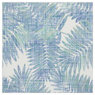 palm leaves, tropical, Botanical, colourful Fabric