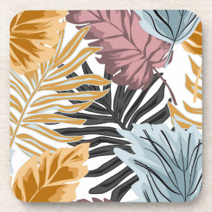Palm leaves, tropical, Botanical, jungle, forest, Coaster