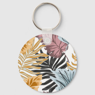Palm leaves, tropical, Botanical, jungle, forest, Keychain
