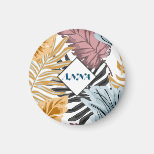 Palm leaves, tropical, Botanical, jungle, forest, Magnet