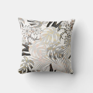 Palm leaves, tropical, Botanical, leaves, jungle Throw Pillow