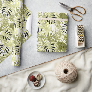 Palm leaves, tropical, Botanical, leaves, jungle Wrapping Paper