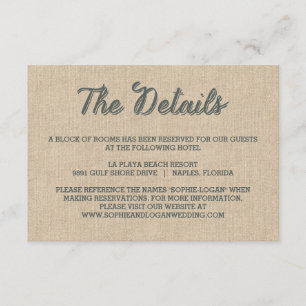 Palm Leaves Wedding Enclosure Cards