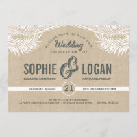 Palm Leaves Wedding Invitations