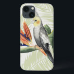 Palm Leaves With Black Bird iPhone 13 Case<br><div class="desc">Palm Leaves With Black Bird  Artist: Grace Popp</div>