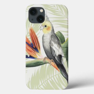 Palm Leaves With Black Bird iPhone 13 Case