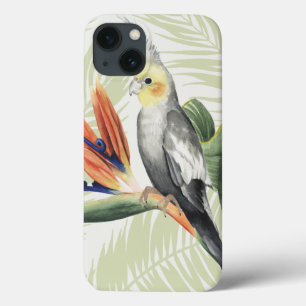 Palm Leaves With Black Bird iPhone 13 Case