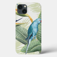 Palm Leaves With Blue Bird