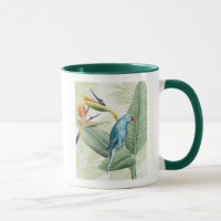 Palm Leaves With Blue Bird