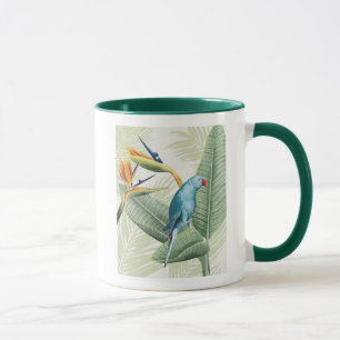 Palm Leaves With Blue Bird Mug