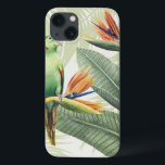 Palm Leaves With Green Bird iPhone 13 Case<br><div class="desc">Palm Leaves With Green Bird  Artist: Grace Popp</div>