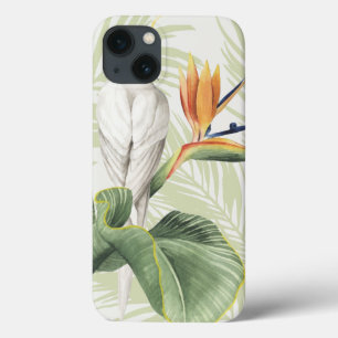 Palm Leaves With White Bird iPhone 13 Case