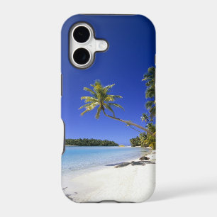 Palm lined beach Cook Islands