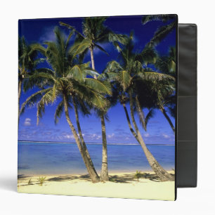 Palm lined beach Cook Islands 4 Binder