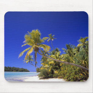 Palm lined beach Cook Islands 7 Mouse Pad