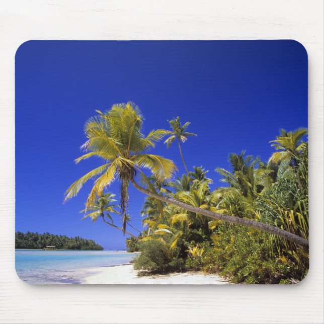 Palm lined beach Cook Islands 7 Mouse Pad (Front)
