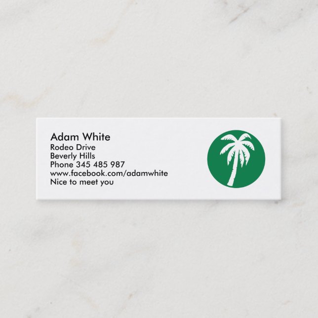 Palm Mini Business Card (Front)