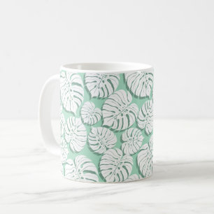 Palm monstera seamless pattern 3 coffee mug
