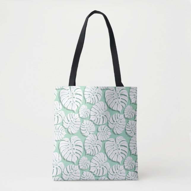 Palm monstera seamless pattern 3 tote bag (Front)