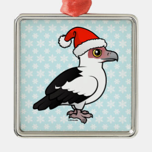 Palm-nut Vulture Santa Metal Ornament