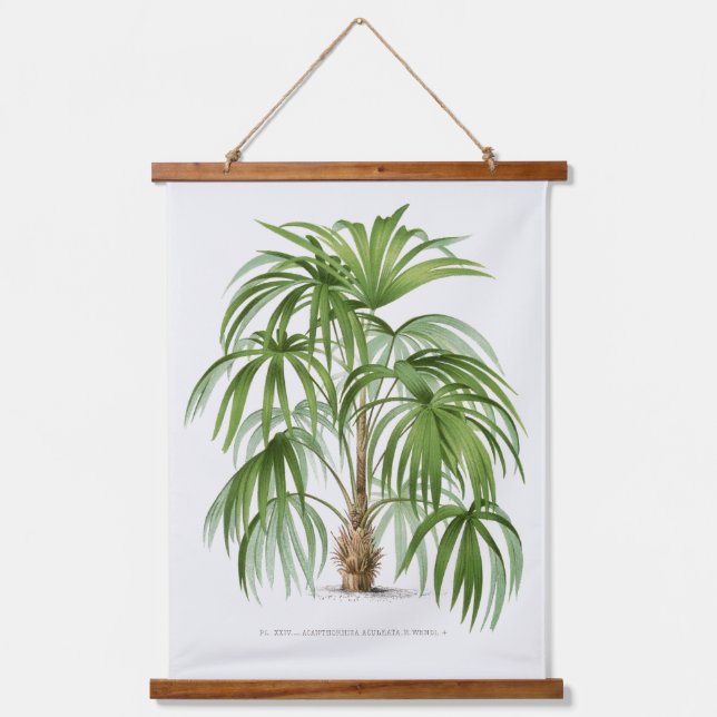 Palm Print -Pieter Joseph de Pannemaeker 1832-1904 Hanging Tapestry (Front)